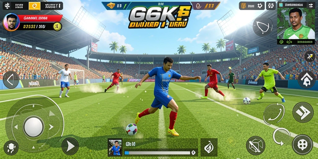 Tampilan gameplay seru di 66K dengan berbagai pilihan olahraga.