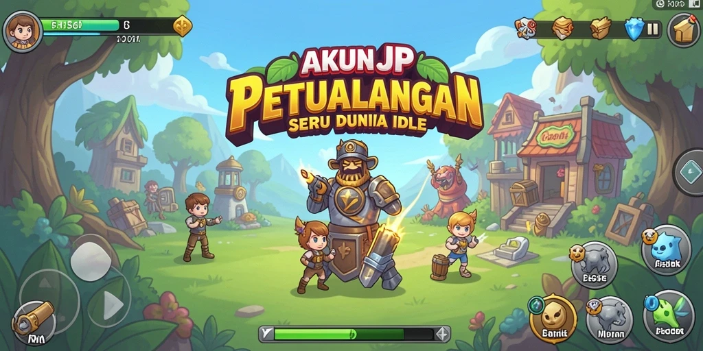 Tampilan gameplay AKUNJP yang menarik dan interaktif