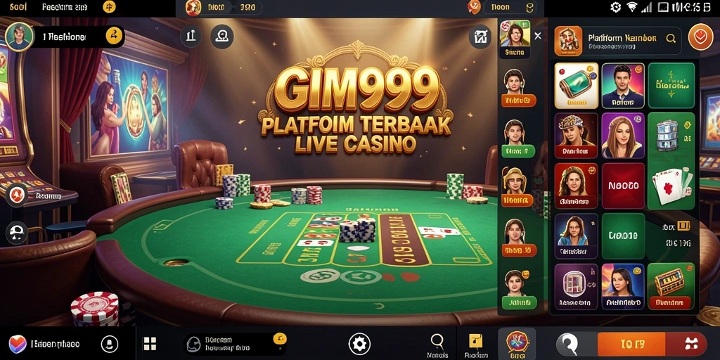 GIM999 menampilkan gameplay Live Casino dengan dealer langsung yang profesional.