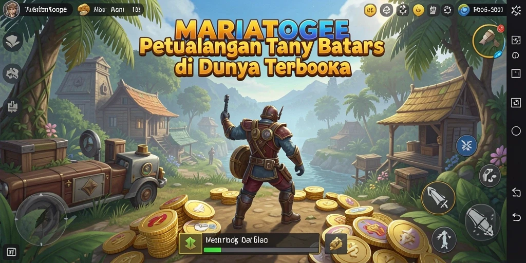 Screenshot gameplay MARIATOGEL yang menampilkan petualangan mendebarkan di dunia terbuka.
