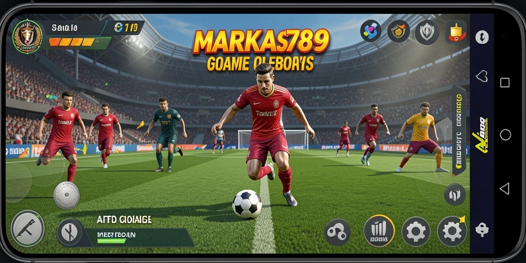 Tampilan gameplay <strong>MARKAS789</strong> yang mendebarkan dengan aksi olahraga seru.