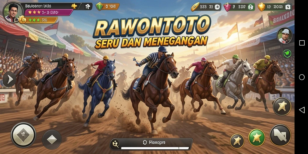 Tangkapan layar menampilkan gameplay balapan yang seru dan menegangkan.