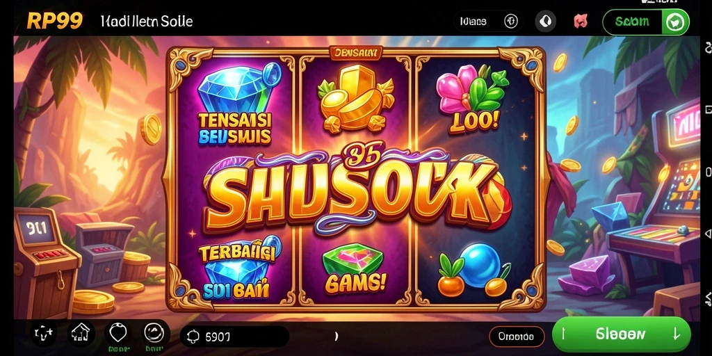 Tampilan gameplay RP99 yang menarik dengan berbagai tema slot.