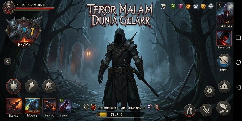 Screenshot menampilkan suasana menyeramkan dari gameplay RPVIP5.