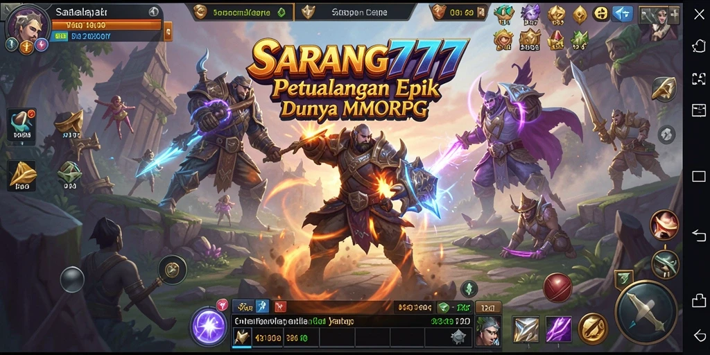 Tangkapan layar mengagumkan dari gameplay SARANG777 dalam mode MMORPG.