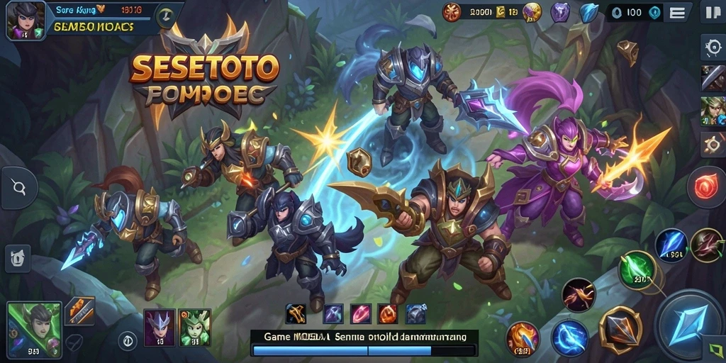 Tangkapan layar gameplay SESETOTO yang menampilkan pertarungan sengit.